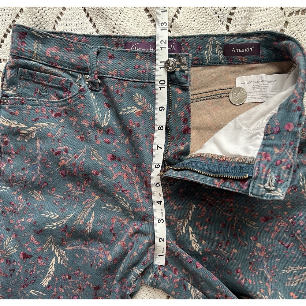 Women's‎ Cottagecore Woodland Floral Jeans Size 8 Amanda Vintage Vibe Nature - Picture 4 of 8